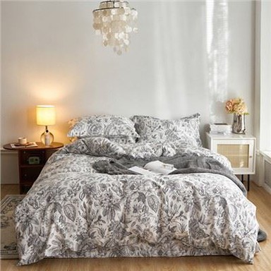 Κλασικό Βουρτσισμένο Retro Comforter Σετ Κάλυμμα