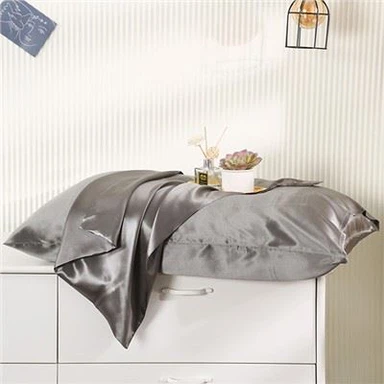 Γκρι μεταξωτή μαξιλαροθήκη